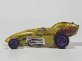 1994 Hot Wheels Top Speed Cryo Pump Yelow with Purple and Chrome Plastic Die Cast Toy Car Vehicle with Hook Bottom