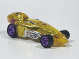 1994 Hot Wheels Top Speed Cryo Pump Yelow with Purple and Chrome Plastic Die Cast Toy Car Vehicle with Hook Bottom