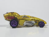 1994 Hot Wheels Top Speed Cryo Pump Yelow with Purple and Chrome Plastic Die Cast Toy Car Vehicle with Hook Bottom