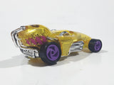 1994 Hot Wheels Top Speed Cryo Pump Yelow with Purple and Chrome Plastic Die Cast Toy Car Vehicle with Hook Bottom