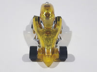 1994 Hot Wheels Top Speed Cryo Pump Yelow with Purple and Chrome Plastic Die Cast Toy Car Vehicle with Hook Bottom