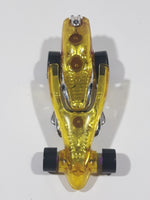 1994 Hot Wheels Top Speed Cryo Pump Yelow with Purple and Chrome Plastic Die Cast Toy Car Vehicle with Hook Bottom