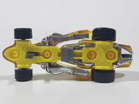 1994 Hot Wheels Top Speed Cryo Pump Yelow with Purple and Chrome Plastic Die Cast Toy Car Vehicle with Hook Bottom