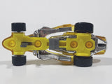 1994 Hot Wheels Top Speed Cryo Pump Yelow with Purple and Chrome Plastic Die Cast Toy Car Vehicle with Hook Bottom