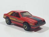 Vintage 1982 Hot Wheels The Hot Ones 1979 Ford Mustang Cobra Enamel Red Die Cast Toy Car Vehicle