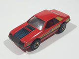Vintage 1982 Hot Wheels The Hot Ones 1979 Ford Mustang Cobra Enamel Red Die Cast Toy Car Vehicle