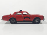 Vintage Majorette Chevrolet Impala Fire Chief Red 1/41 Scale Die Cast Toy Car Vehicle with Opening Doors