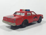Vintage Majorette Chevrolet Impala Fire Chief Red 1/41 Scale Die Cast Toy Car Vehicle with Opening Doors