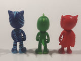 Frog Box Just Play PJ Masks Catboy Gekko Owlette 3 1/2" Tall Toy Figure Set of 3