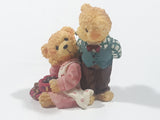 Avon Lovable Teddies Sarah & Theodore "A Gift of Love" 3 1/4" Tall Resin Figure