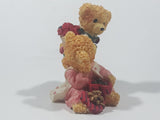 Avon Lovable Teddies Sarah & Theodore "A Gift of Love" 3 1/4" Tall Resin Figure