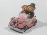 Avon Lovable Teddies Sarah & Theodore "Just Married" 4" Long Resin Figurine Car Ornament