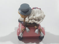 Avon Lovable Teddies Sarah & Theodore "Just Married" 4" Long Resin Figurine Car Ornament