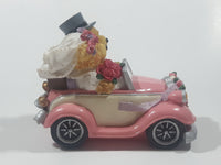 Avon Lovable Teddies Sarah & Theodore "Just Married" 4" Long Resin Figurine Car Ornament