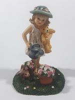 Rare Avon Childhood Memories Collection "Flower Child" 4 3/8" Tall Resin Figurine