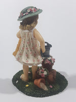 Rare Avon Childhood Memories Collection "Flower Child" 4 3/8" Tall Resin Figurine