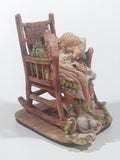 Rare 1990 Enesco Laura's Attic by Karen Hahn "It's Been A Long Day" 4 3/4" Tall Resin Figurine