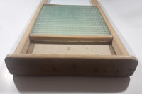 Antique Wood Framed Glass Washboard 12" x 23 1/2"