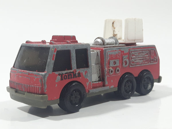 1992 Tonka Red Fire Ladder and Hook Truck Die Cast Toy Vehicle - McDonald's Happy Meal