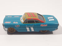 Disney Pixar Cars #11 Mario Andretti Teal Blue Green 427 C.I. Die Cast Toy Race Car Vehicle