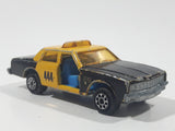 Vintage Majorette No. 240 Chevrolet Impala 444 Taxi Cab Black and Yellow 1/69 Scale Die Cast Toy Car Vehicle - Missing Doors