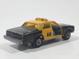 Vintage Majorette No. 240 Chevrolet Impala 444 Taxi Cab Black and Yellow 1/69 Scale Die Cast Toy Car Vehicle - Missing Doors