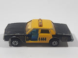 Vintage Majorette No. 240 Chevrolet Impala 444 Taxi Cab Black and Yellow 1/69 Scale Die Cast Toy Car Vehicle - Missing Doors