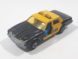 Vintage Majorette No. 240 Chevrolet Impala 444 Taxi Cab Black and Yellow 1/69 Scale Die Cast Toy Car Vehicle - Missing Doors