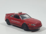 Motor Max Fire Department Chief Red w/ Blue Lights No. 6071 Die Cast Toy Car Emergency Rescue Vehicle