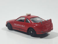 Motor Max Fire Department Chief Red w/ Blue Lights No. 6071 Die Cast Toy Car Emergency Rescue Vehicle