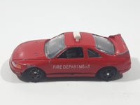Motor Max Fire Department Chief Red w/ Blue Lights No. 6071 Die Cast Toy Car Emergency Rescue Vehicle