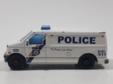 2017 Matchbox Police Ford Panel Van White Die Cast Toy Car Vehicle