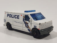 2017 Matchbox Police Ford Panel Van White Die Cast Toy Car Vehicle