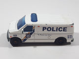 2017 Matchbox Police Ford Panel Van White Die Cast Toy Car Vehicle