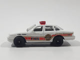 2009 Matchbox Fire Ford Crown Victoria Fire Chief White Die Cast Toy Car Vehicle