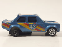 Vintage Summer No. S678 Fiat Abarth 131 NIKE #43 Blue Die Cast Toy Car Vehicle Made in Hong Kong