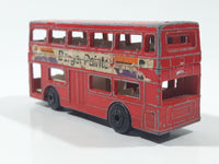 Vintage 1972 Lesney Matchbox Superfast No. 17 The Londoner Bus Berger Paints Red Die Cast Toy Car Vehicle