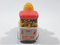 1983 Playskool Children's Television Workshop Sesame Street Big Bird Popcorn Van White Die Cast Toy Car Vehicle