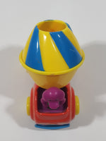 1993 The Lyons Group Kid Dimensions Barney The Dinosaur Cement Mixer Truck Red and Yellow Die Cast Toy Car Vehicle