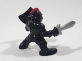 1994 F-P Fisher Price Great Adventures Black Medieval Knight 2 3/8" Tall Toy Action Figure