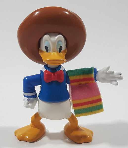 Disney The Three Caballeros Mexican Donald Duck with Sombrero and Colorful Fabric Towel Articulated Toy Action Figure