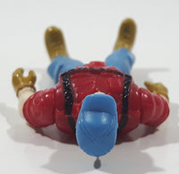 Blue Hat Red Shirt Construction Worker 2 1/2" Tall Toy Figure