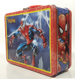 Marvel Comics Spider-Man Lightning Themed Embossed Tin Metal Lunch Box Container