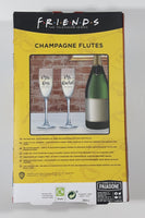 2021 WBEI Friends The Television Series Champagne Flutes Mrs. Ross Mr. Rachel 8 1/2" Tall Glass Cup Set New in Box