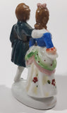 Antique 1945 to 1951 Occupied Japan Colonial Man and Woman Couple 5" Tall Hand Painted Porcelain Figurine