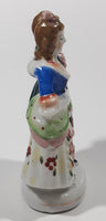Antique 1945 to 1951 Occupied Japan Colonial Man and Woman Couple 5" Tall Hand Painted Porcelain Figurine