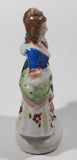 Antique 1945 to 1951 Occupied Japan Colonial Man and Woman Couple 5" Tall Hand Painted Porcelain Figurine