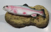 1999 Gemmy Travis The Trout Animatronic Singing Moving Fish On Rock Themed Plaque Novelty Collectible No Adapter Battery Operated Tested Partially Working