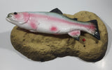 1999 Gemmy Travis The Trout Animatronic Singing Moving Fish On Rock Themed Plaque Novelty Collectible No Adapter Battery Operated Tested Partially Working