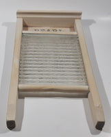 Antique Pearl Canadian Woodenware Wood Framed Glass Washboard 8 1/2" x 16 3/4"